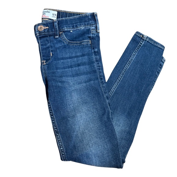 Abercrombie Kids Girls Jeggings Size 9/10 Mid Rise Stretch Skinny Jeans Pants - Picture 1 of 7
